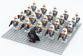 21pcs Orange Utapau Clone Troopers & Darth Vader Star Wars Mini Figures Blocks - £26.27 GBP