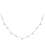 10kt White Gold Womens Round Diamond Simplistic Fashion Necklace 1/3 Cttw - £502.66 GBP