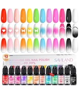 SAVILAND Airbrush Gel Nail Polish Dilution Free 12 Vitality Colors Airbr... - $64.39