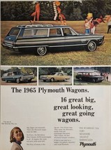 1965 Print Ad Plymouth Station Wagons,Fury III, Belvedere & Valiant Chrysler - $14.12