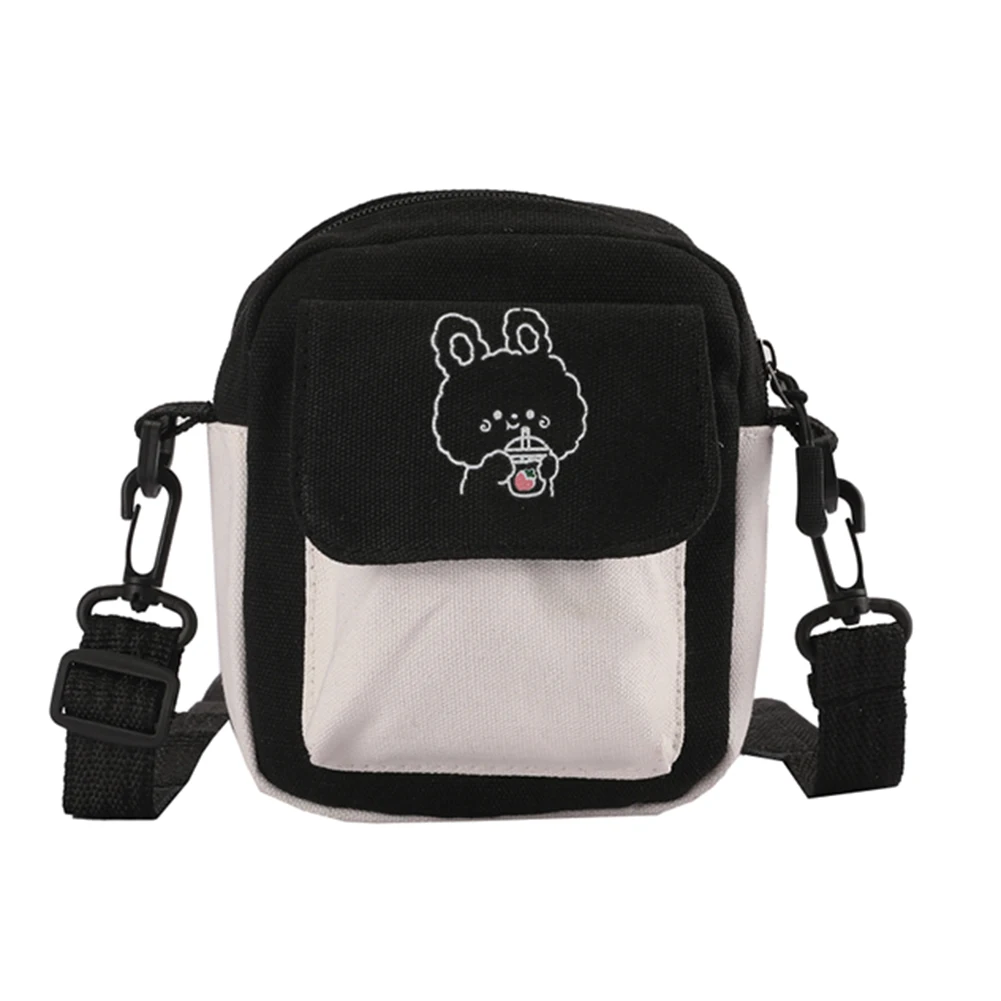 Canvas Womens Phone Bag  Kawaii Bunny  Messenger Bag Girls Crossbody Bag Purse C - $57.28