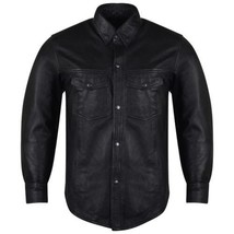 Men&#39;s USA Riding Shirts, Waterproof Zippers Leather Shirt by Vance Leathers - £118.51 GBP+
