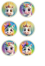 Colourful Unicorn Cupcake Toppers - $5.78 CAD