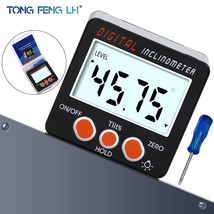 Electronic Protractor Digital Inclinometer 0-360 Aluminum Alloy Digital Bev - £24.69 GBP