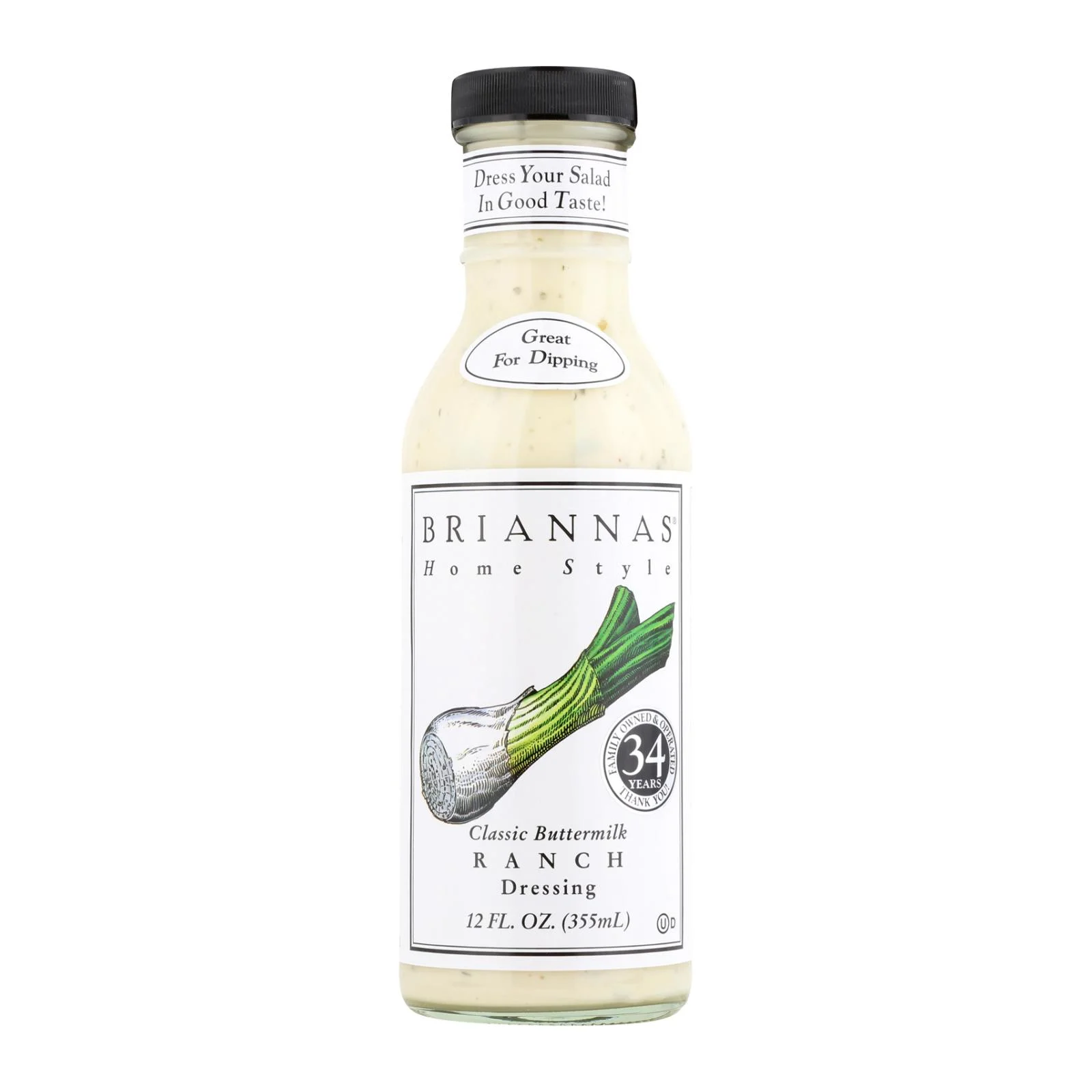 Brianna&#39;s Ranch Salad Dressing, 12 oz, Case of 6 bottles, gluten free, k... - $876.76 MXN