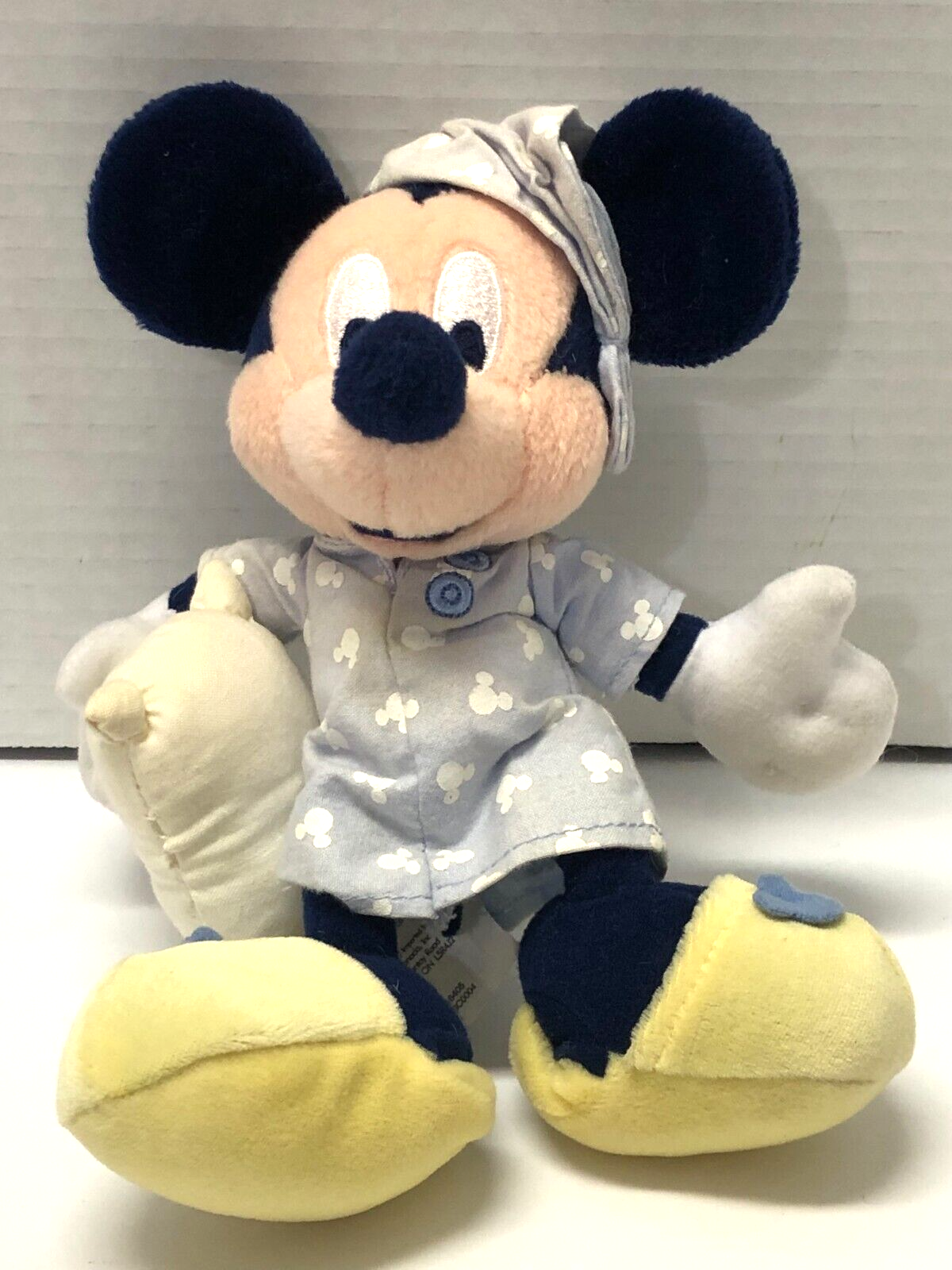 Disney Mickey Mouse In Pajamas with Pillow 8&quot; Plush Figure - $9.90