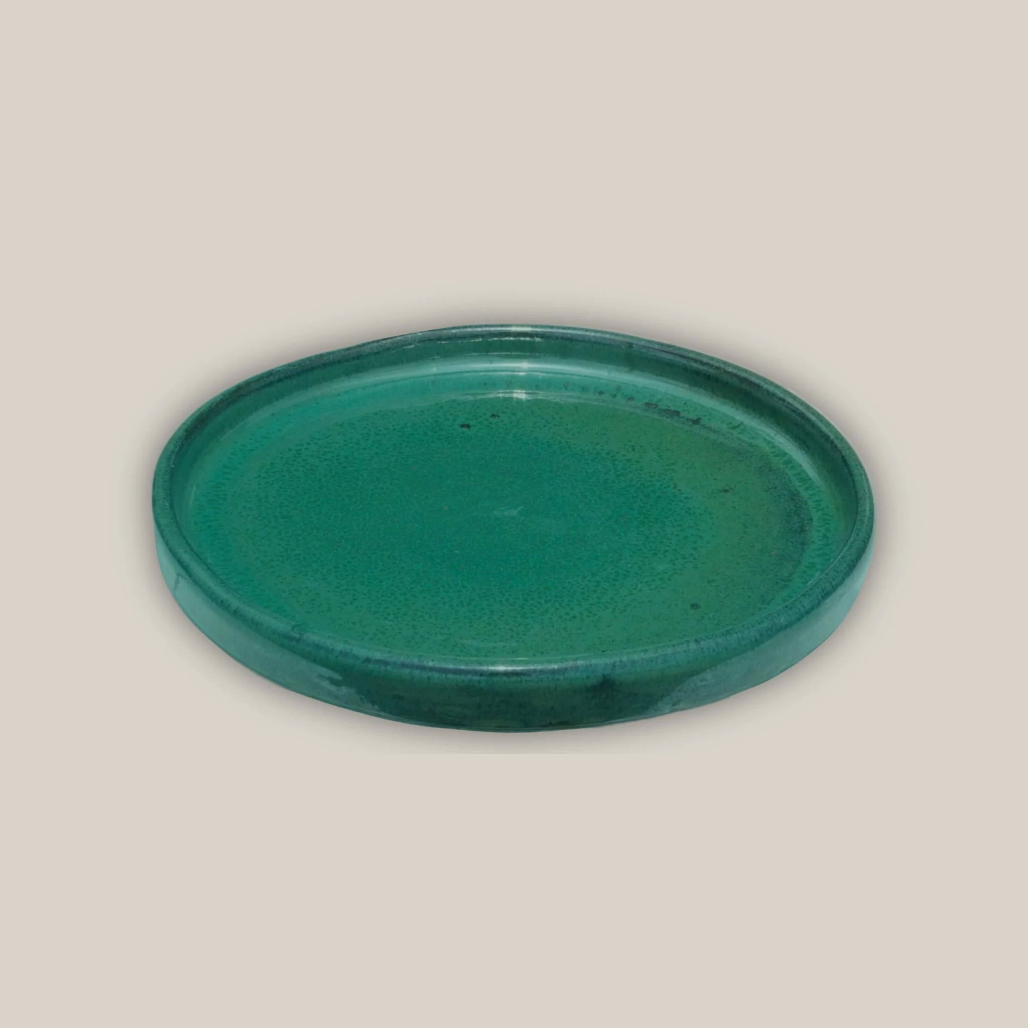 Ten Thousand Pots - Round Jade Ceramic Plant Saucer - 8&#39;&#39;-19.5&quot; - $33.00+