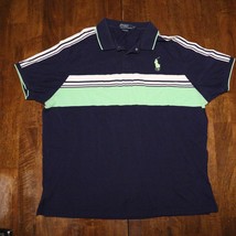 Polo Ralph Lauren Custom Navy Blue Lime Green Big Pony Men Size XXL - $13.53