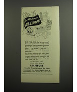 1952 Linjebuss Swedish Trans-European Bus Lines Ad - Let me show you all... - £14.55 GBP