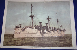 Vintage Philadelphia U.S.N. Picture From The Woolson Spice Co Toledo OH - €5,24 EUR