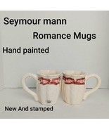2New Romance Pink Hand Painted Exclusively For Seymour Mann Mugs - €13,90 EUR