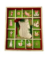 Leewards Vintage 12 Days of Christmas Shadow Box Holiday Collectible 13x... - $199.00