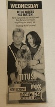 Titus Tv Guide Print Ad Christopher Titus TPA12 - £4.64 GBP