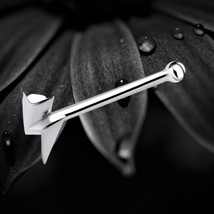 925 Sterling Silver Thunderbolt Lightning Spark Nose Stud Screw Pin Bold... - $8.81