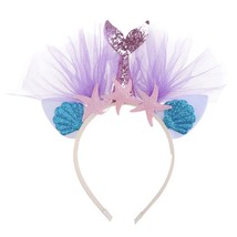 Mermaid Headbands Girls Mermaid Tail Headband Glitter Mermaid Shell Hair... - £23.22 GBP