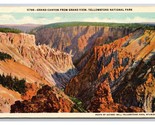 Grand Canyon Needle Yellowstone National Park Wyoming WY Linen Postcard Z10 - $1.93