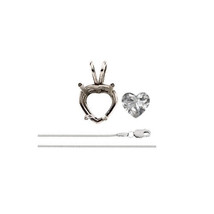 Heart Diamond Pendant 14k White Gold ( 1.72 Ct H VS2 GIA ) - £9,118.08 GBP