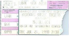 Vintage Metallica Ticket Stub July 21 1998 Hartford Connecticut - £19.34 GBP