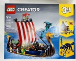New! LEGO Creator 3-in-1 Viking Ship &amp; the Midgard Serpent Set 31132 Wol... - £126.41 GBP