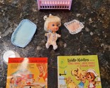 Vintage Liddle Kiddles LIDDLE DIDDLE Doll Baby Crib Beads Mattel 1965 Lot - £119.86 GBP