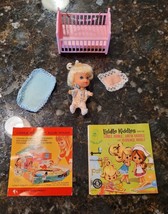 Vintage Liddle Kiddles LIDDLE DIDDLE Doll Baby Crib Beads Mattel 1965 Lot - £118.48 GBP