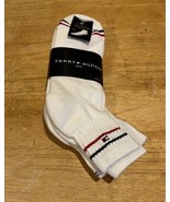 Vtg TOMMY HILFIGER Mens Cushion  Quarter Cut Socks 3 Pair Size 7-12 Whit... - $39.59