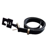 Ava &amp; Viv™ ~ Women&#39;s 1X ~ BLACK ~ Solid Pattern Belt ~ Gold Square Buckle - $28.05 CAD