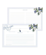 4x6 Floral Vintage Shabby Chic Recipe Note Cards, Blueberry Design - £7.67 GBP