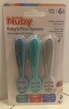 Nuby Babys First Spoons 3 Stages 6+ Months BPA Free 80913 - £7.77 GBP