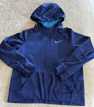Nike Dri Fit Boys Blue Light Blue Dot Long Sleeve Hoodie XL 14-16 - £11.75 GBP