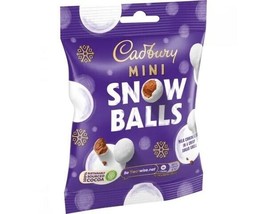 Cadbury Mini Snow Balls In A Chocolate Balls 80g Snack Bag Free Shipping - £7.03 GBP