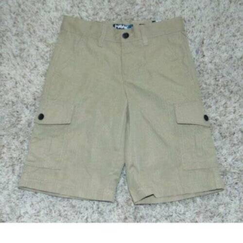 Boys Cargo Shorts Tony Hawk Khaki Flat Front Ripstop Casual-size 8