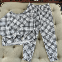 Victoria’s Secret Grey Plaid Long Pajama PJ Set M - $36.00
