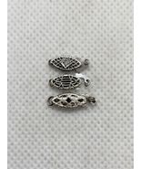 3 Solid 10k White Gold Clasps One With Diamond 0.9g - $5,105.90 MXN