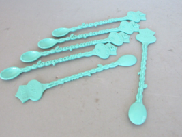 SEAGRAMS GIN EXTRA DRY SET OF 6 SWIZZLE STICKS STIRRERS AQUA 6&quot;L - $91.99 MXN