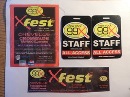 XFEST 99X Kinston NC 2005 Backstage Passes Tickets &amp; Postcard CHEVELLE T... - £11.61 GBP