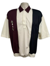 Classics Palmland Vintage Hipster Colorblock Beige Pullover Shirt Large ... - $24.74