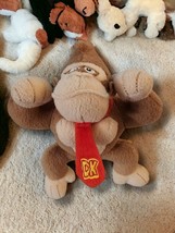 Donkey Kong, 6” Plush, Stuffed, DK, Nintendo, Super Mario Bros, Red DK Tie, 2023 - £7.31 GBP