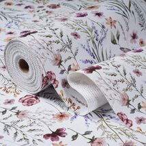 Decorative Vinyl Shelf Liner - Floral, Non-Slip and Easy to Clean, 12IN ... - $28.66