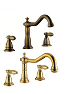 3 holes standard lavatroy sink faucet gold /Antque color New  - $2,850.83 MXN