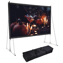 135&quot; Portable Projector Screen Stand Foldable 16:9 Indoor Outdoor Home T... - $476.48
