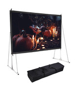 135&quot; Portable Projector Screen Stand Foldable 16:9 Indoor Outdoor Home T... - £372.53 GBP