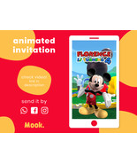 Mickey Mouse Clubhouse Video Invitation Animated, Digital Birthday Invitation - $17.90 CAD