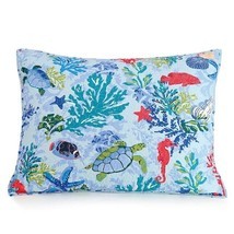 Vera Bradley 100% Cotton Shore Thing Blue Standard Pillow Sham NEW - £45.49 GBP