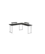 Zuma Silver Adjustable L-Shaped Gaming Desk - $269.00