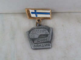 1973 World Hockey Championship Pin - Team Finland Medallion Pin - Stamped Pin - £15.15 GBP