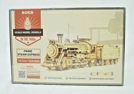 ROKR Prime Steam Express 308 Piece Wooden Train Model Kit 1:80 Scale (New) - £24.20 GBP
