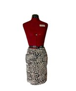 Ann Taylor Straight Skirt Women Zipper Closure Lined Size 2 Animal Print - $18.81