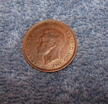 1945 Great Britain Large Penny Reddish Brown Coin-George VI-Lot L 1 - $36.86