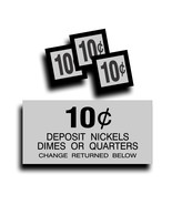 Vending Machine 10 Cent Decal fits Dixie Narco Soda Pop Soft Drink Coin ... - £10.96 GBP